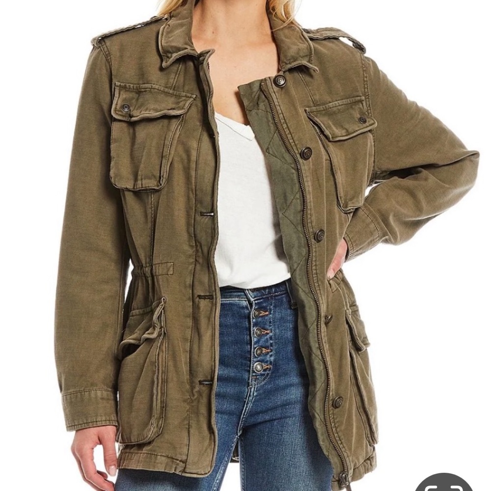 Free People Not your brothers surplus shirt statement jacket
